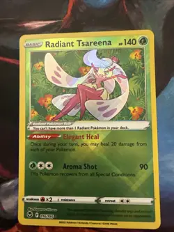 Holo Radiant Tsareena 016/195 Radiant Rare Silver Tempest Pokemon TCG - Image 1