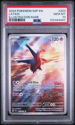 ⭐ Latios 203/191 PSA 10 Illustration Rare Pokemon Surging Sparks ⭐ - Image 1