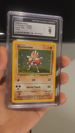 1999 Pokemon Base Set Hitmonchan 7/102 CGC 9 Mint - Image 2