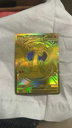 Mega Charizard X Ex 130/094 Gold Secret Rare Phantasmal Flames Pokemon TCG - Image 1
