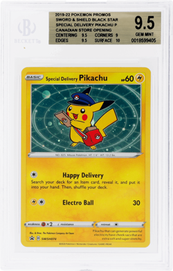 2020 Pokemon SWSH Black Star Promo Special Delivery Pikachu BGS 9.5 - Image 1