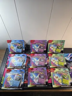 Pokemon TCG Prismatic Evolutions Tech Sticker Collection Set Lot of 9 a🍀🌌💓 - Image 1