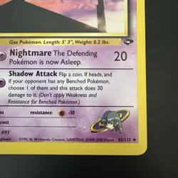 Pokemon Vintage Non-holo Sabrina's Haunter 55/132 Gym Challenge WotC - Image 4