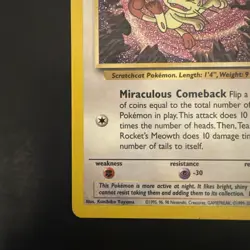 Pokemon Vintage WotC Promo Team Rocket's Meowth #18 Black Star - Image 5
