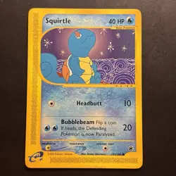 Pokemon Vintage Squirtle 132/165 Expedition Base Set Wotc 2002 - Image 1