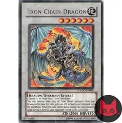 Yugioh Iron Chain Dragon CSOC-EN040 Rare MP - Image 1