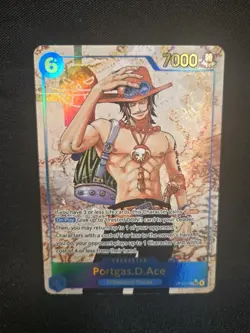 One Piece Carrying on His Will Portgas D Ace Alt Art OP13-119 SEC - Image 1