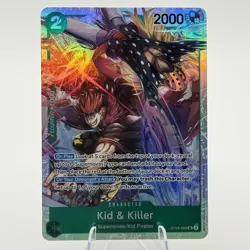 One Piece Kid & Killer GREEN #ST24-002 Super Rare Foil TCG - Image 1