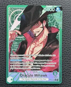 Dracule Mihawk (Leader Alt Art) OP14-020 THE AZURE SEA'S SEVEN English - Image 1
