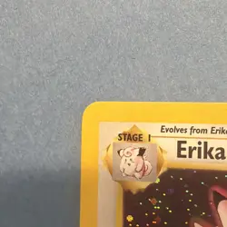 Pokemon TCG Erika's Clefable Gym Heroes Holo Rare Card 3/132 NP NM or higher - Image 2