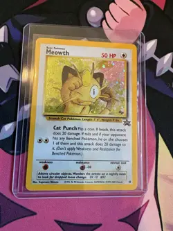 Meowth GB Promo 10 Black Star WoTC Pokemon Card Holo Foil Rare HP - Image 1