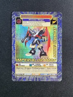 Imperialdramon Fighter Mode JD-156 Rare French Digimon Card Digi-battle Holo - Image 1