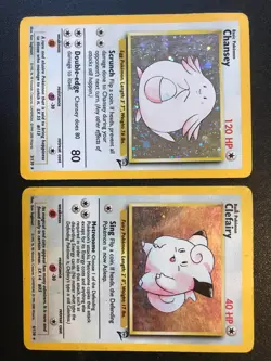 Base Set 2 Pokemon cards 12 holo/rare lot Chansey Clefairy Poliwrath Wigglytuff - Image 2