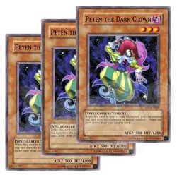 Yugioh - Peten the Dark Clown x 3 - LP - Plus Free Holo Card - Image 1