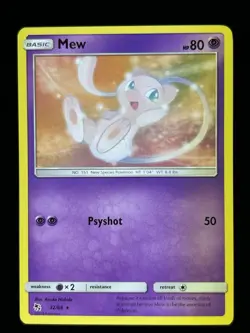 2019 Mew RARE 32/68 Hidden Fates Pokemon TCG Card Near Mint - Mint - Image 1