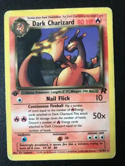 Dark Charizard 1st edition 21/82 Team Rocket set Pokemon rare card HP - Image 1