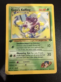 Pokemon TCG Koga's Koffing Gym Challenge 48, Regular 1st Edition Uncommon Card - Image 1