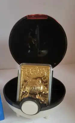 1999 Pokemon Burger King POLIWHIRL 23K Gold-Plated Trading Card Pokeball COA - Image 2