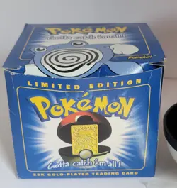 1999 Pokemon Burger King POLIWHIRL 23K Gold-Plated Trading Card Pokeball COA - Image 3