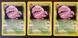 3 Dark Weezing 14/82 Team Rocket Set 2000 Pokemon holo rare cards MP/HP - Image 1