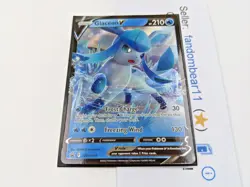 Glaceon V BLACK STAR PROMO ULTRA RARE card SWSH196 Pokemon TCG 2022 Eevee - Image 2