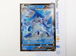 Glaceon V BLACK STAR PROMO ULTRA RARE card SWSH196 Pokemon TCG 2022 Eevee - Image 3