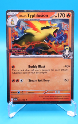 Ethans Typhlosion 034/182 Destined Rivals Stamped Promo Pre Release Pokemon Card - Image 1