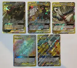 Lot of 5 Pokemon GX Tag Team Cards NM 66/68 69/68 157/236 125/236 113/181 - Image 1