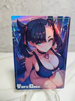 Marnie Trading Card Waifu Goddess Story Anime Girl holo Karte Manga Full Art - Image 1