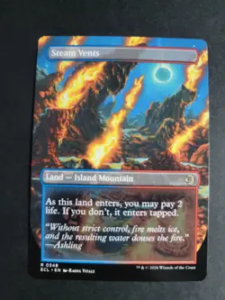 Steam Vents (Borderless) Rare MTG Lorwyn Eclipsed - Image 2