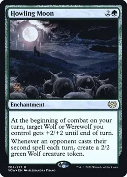 Howling Moon - Foil Prerelease Promo VOW LP MTG - Image 1