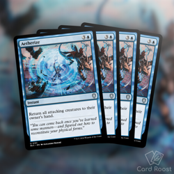 MTG Magic x4 Aetherize 0161 Commander Bloomburrow BLC Playset Blue Instant - Image 1