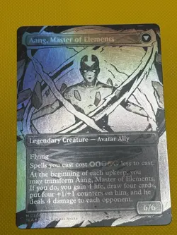 MTG Magic The Gathering Avatar Aang Master of Elements Showcase Borderless FOIL! - Image 2