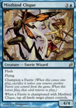 Slightly Played, French - 1 x MTG Mistbind Clique Lorwyn - Image 1