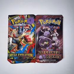 Mega Evolutions 22.83 Destined Rivals 22.45g Booster Pack Pokemon TCG 2 PACK - Image 1