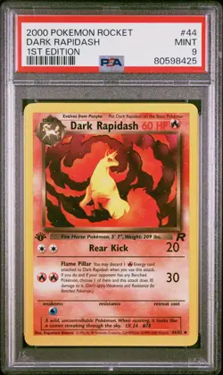 2000 POKEMON ROCKET 44 DARK RAPIDASH 1ST EDITION | PSA 9 - Image 1
