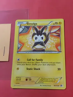2013 Pokemon Black and White Legendary Treasures #49 Emolga, UC, NF/H, cd1 - Image 1