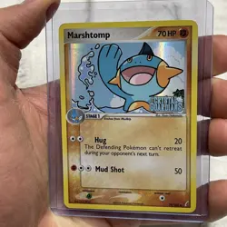 Pokemon Card Marshtomp Crystal Guardians Stamped 38/100 Uncommon Reverse Holo MP - Image 1