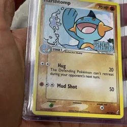 Pokemon Card Marshtomp Crystal Guardians Stamped 38/100 Uncommon Reverse Holo MP - Image 3