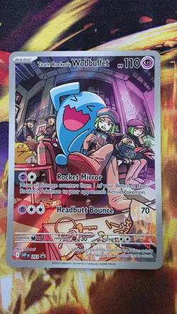 Pokemon TCG - Team Rocket's Wobbuffet 203 Blackstar Promo English - Image 1