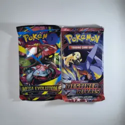 Mega Evolutions 22.86g Destined Rivals 22.46g Booster Pack Pokemon TCG 2 PACK - Image 1