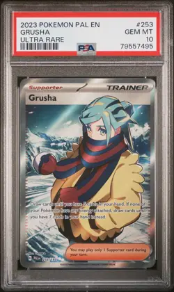 2026 Pokemon PAL EN Ultra Rare #253 Grusha PSA 10 GEM MINT - Image 1