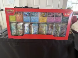 Pokemon TCG Scarlet & Violet Prismatic Evolutions Mini Tins Sealed 8 Pack Costco - Image 1