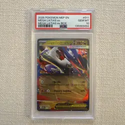 Pokemon TCG Mega Latias ex Box Promo 011 Mega Evolution PSA 10 - Image 1