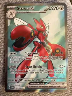 Pokemon TCG Scizor EX 195/162 Full Art Ultra Rare Holo SV05 Temporal Forces - Image 1