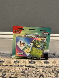 Pokemon TCG PRISMATIC EVOLUTIONS Tech Sticker Collection Leafeon - NEW, SEALED - Image 1
