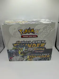 Pokemon TCG Sun & Moon Lost Thunder Booster Display Box Factory Sealed 36 Packs - Image 1