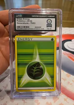 1/1 Guinness World Record Pokemon 2016 Grass Energy Generations #75 CGC - Image 1