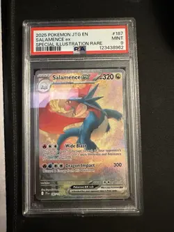 2025 Pokemon Salamence ex 187/159 Journey Together PSA 9 - Image 1