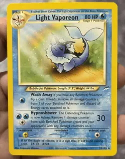 Pokemon: Light Vaporeon 52/105 Neo Destiny (Vintage) - Image 1